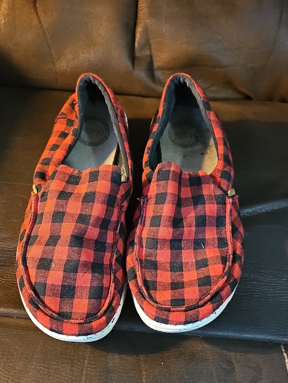 Hey Dude Women's Buffalo Plaid Slip-On Shoes